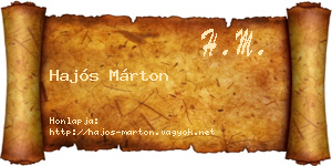 Hajós Márton névjegykártya